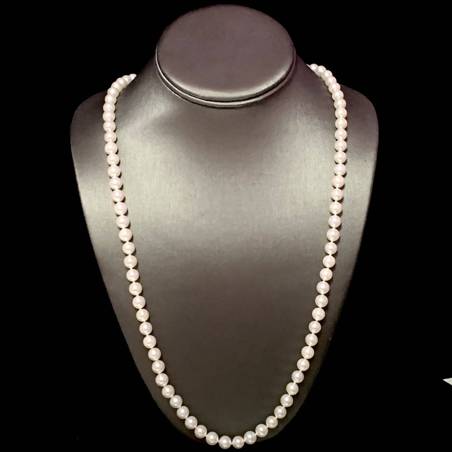 Akoya Pearl Necklace 14k Gold 27" 7.5 mm Certified $3,475 113100 - Certified Fine Jewelry