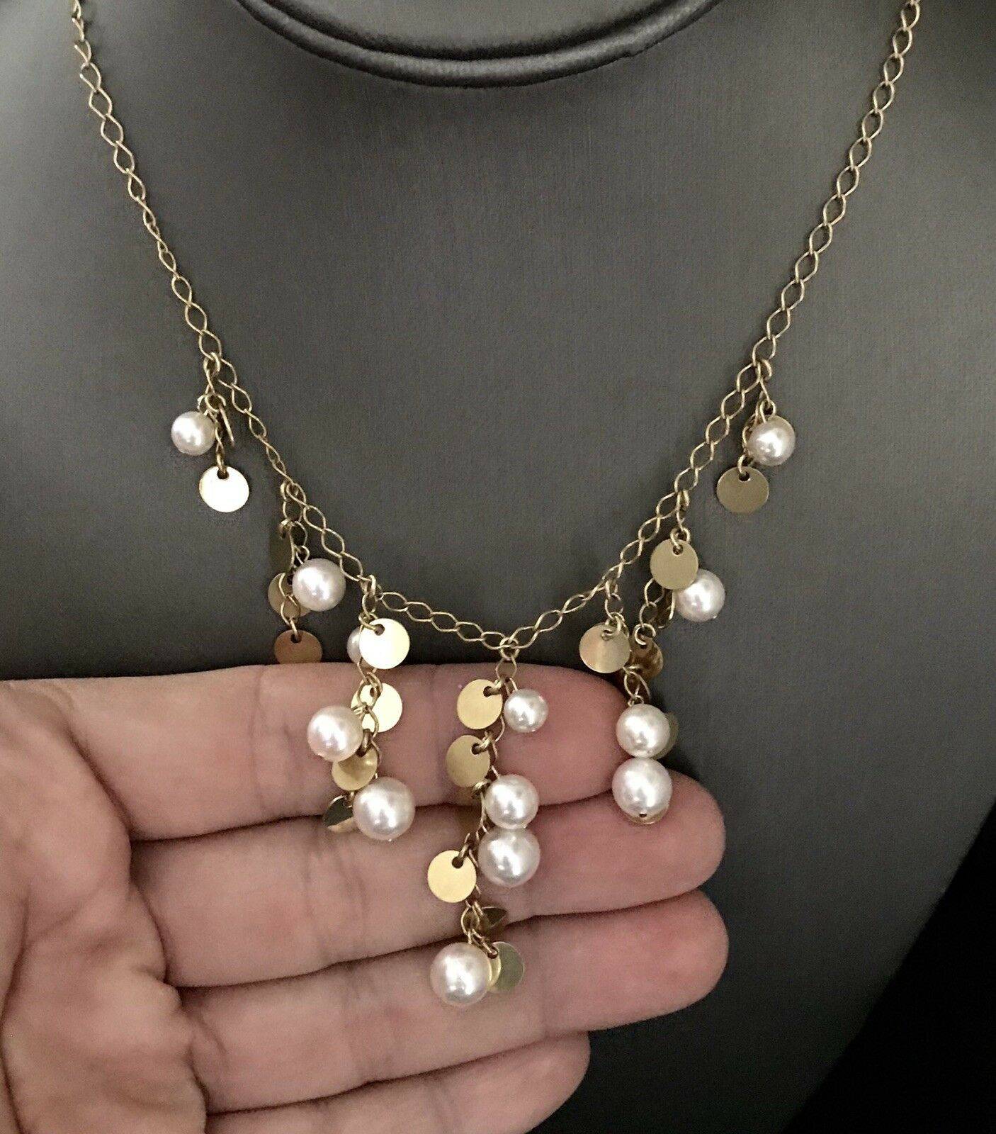 Akoya Pearl 14k Gold Necklace 8 mm 17" Italy Certified $3,950 817023 - Certified Fine Jewelry