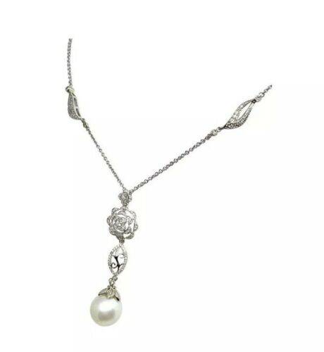 Diamond South Sea Pearl Necklace 14k Gold 12.85 mm 19.75" Certified $3,950 822599 - Certified Fine Jewelry