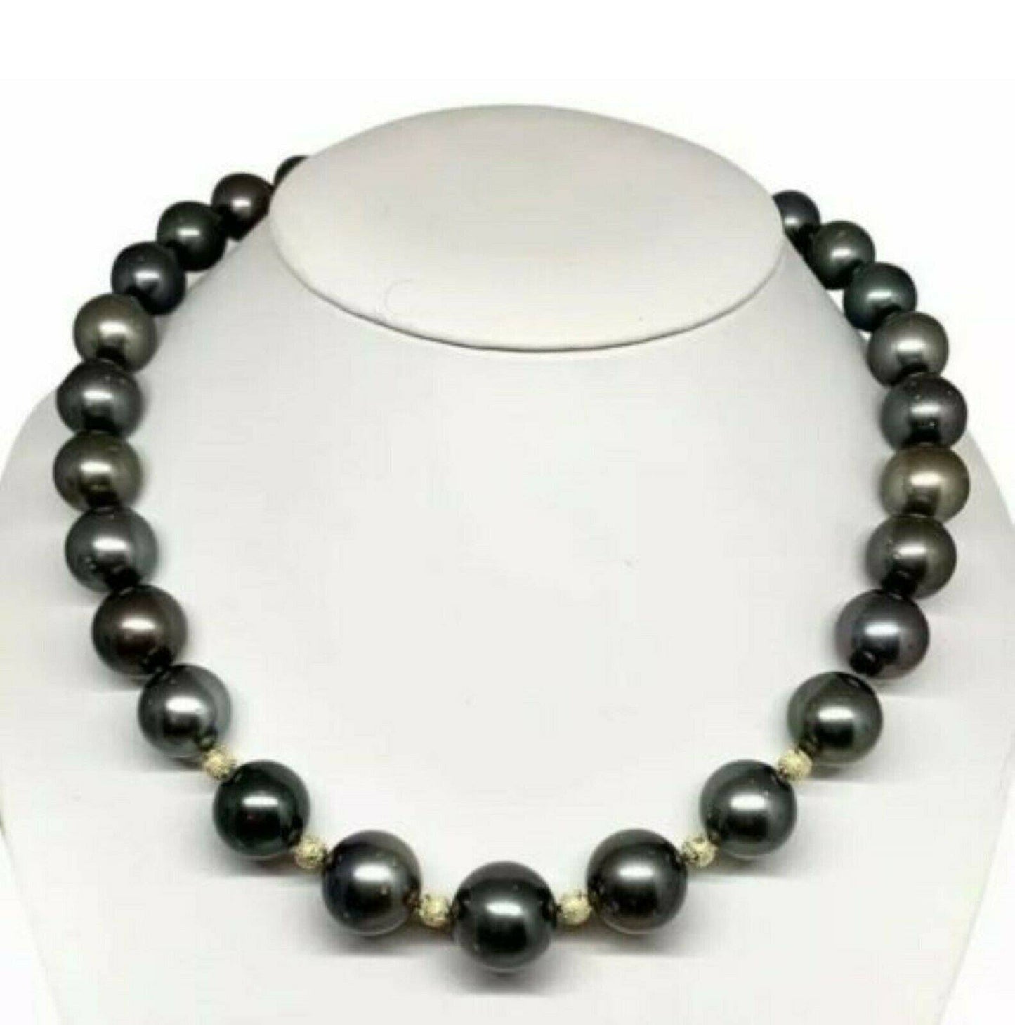 Diamond Tahitian Pearl Necklace 14k Gold 16.7 mm 19.5" Certified $19,470 915543 - Certified Fine Jewelry