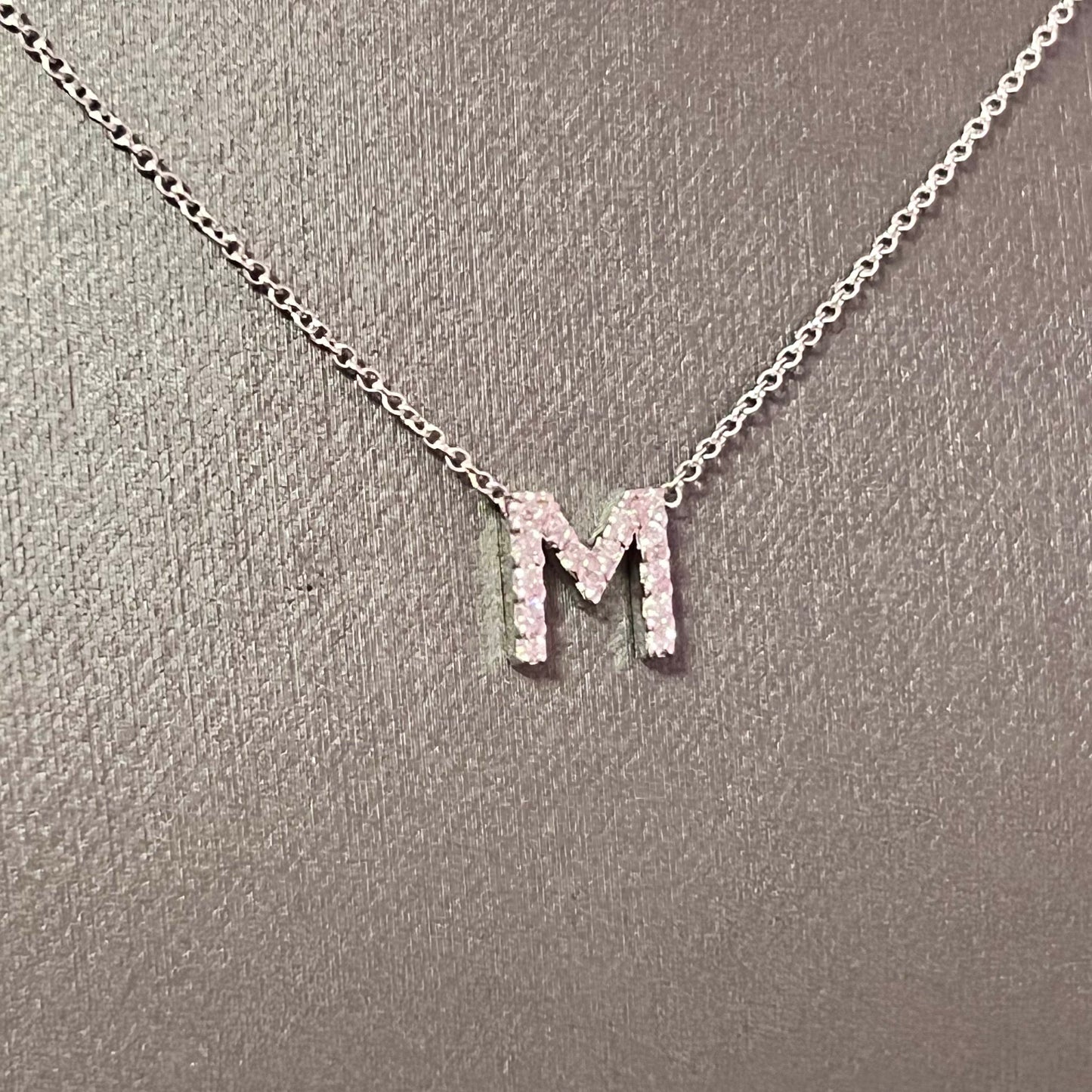 Diamond Letter "M" Pendant Necklace 18" 14k Gold 0.19 TCW Certified $1,950 121278 - Certified Fine Jewelry