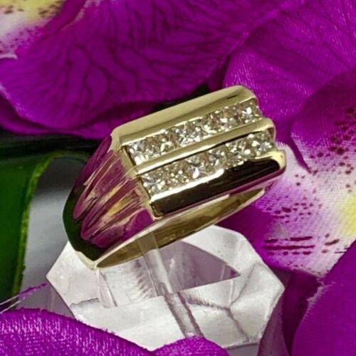 Diamond Ring 14k Gold 2 CTS Princess Cut Unisex Certified $4,200 606238 - Certified Fine Jewelry