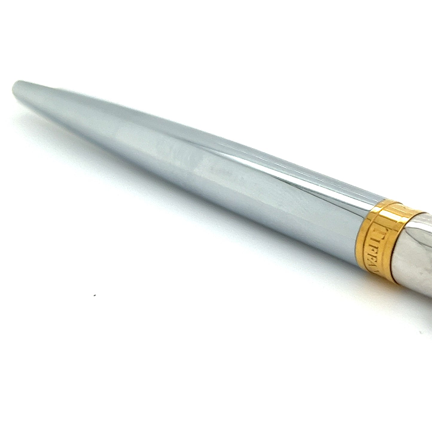 Tiffany & Co Estate Gold Plated Ballpoint Pen 5.25" Sterling Silver TIF272 - Certified Fine Jewelry