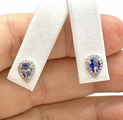 Diamond Sapphire Earrings 18k Gold Stud .60 CTW Certified $2,295 921738 - Certified Fine Jewelry
