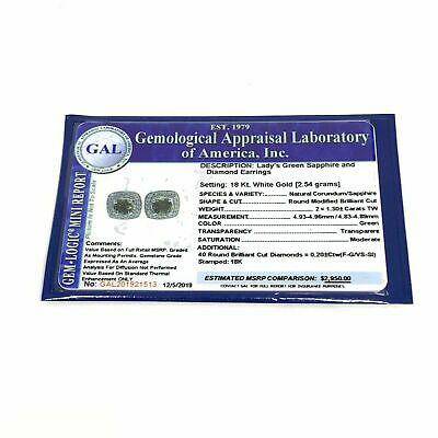 Diamond Sapphire Earrings 18k Gold 1.50 TCW Certified $2,950 921513 - Certified Fine Jewelry