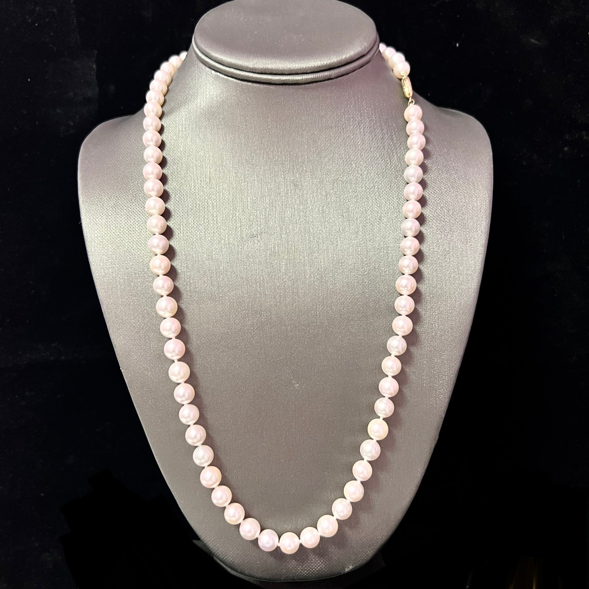 Natural Akoya Pearl Necklace 24" 14k Y Gold 8 mm Certified $7,950 219133 - Certified Fine Jewelry