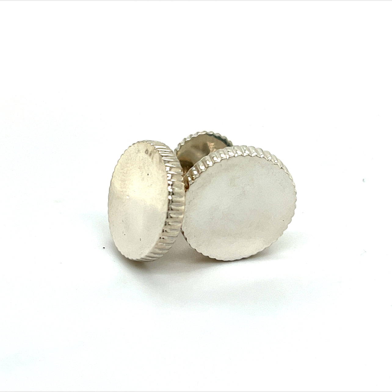 Tiffany & Co Estate Ridged Cufflinks Sterling Silver TIF293 - Certified Fine Jewelry