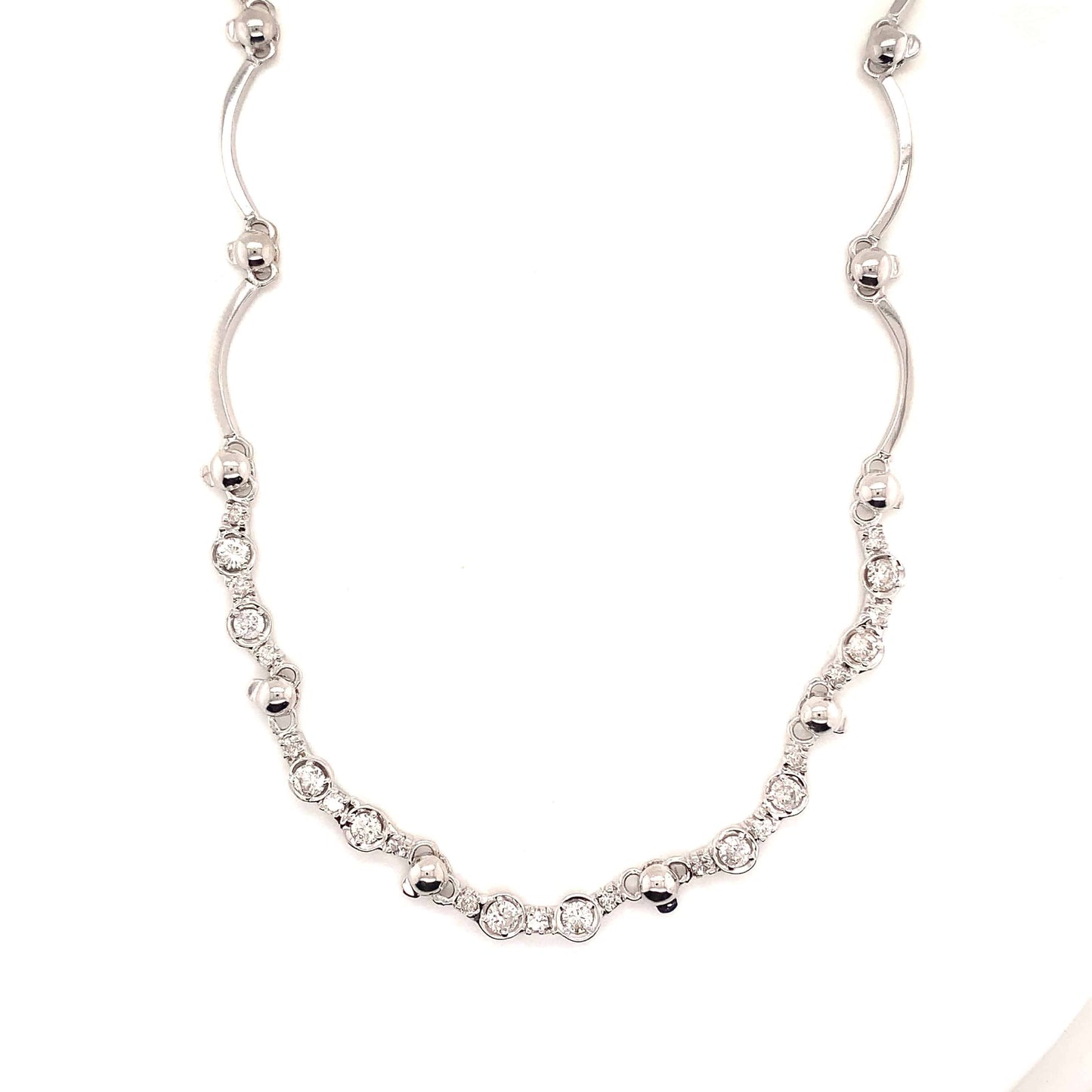 Diamond 14k Gold Necklace 1.5 CT 16.50 inch Certified $4,950 822590 - Certified Fine Jewelry
