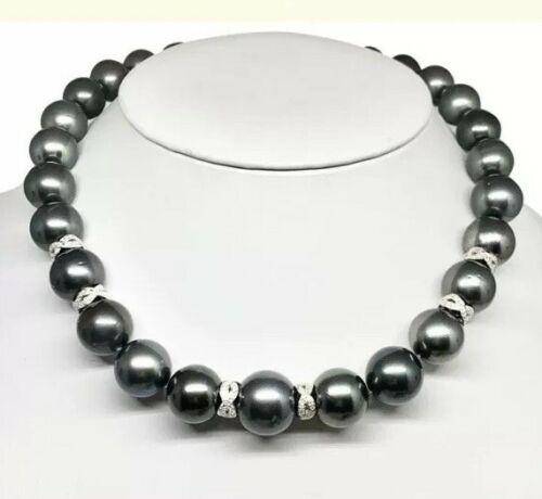 Diamond Tahitian Pearl 14k Gold Necklace 16 mm 16.5" Certified $29,750 914434 - Certified Fine Jewelry