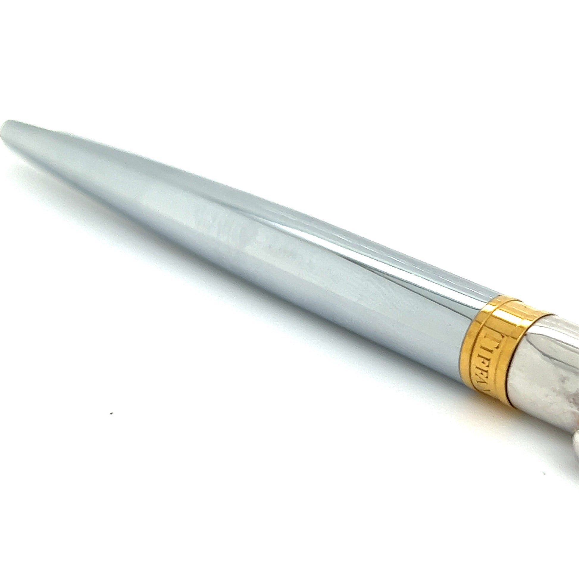 Tiffany & Co Estate Gold Plated Ballpoint Pen 5.25" Sterling Silver TIF272 - Certified Fine Jewelry