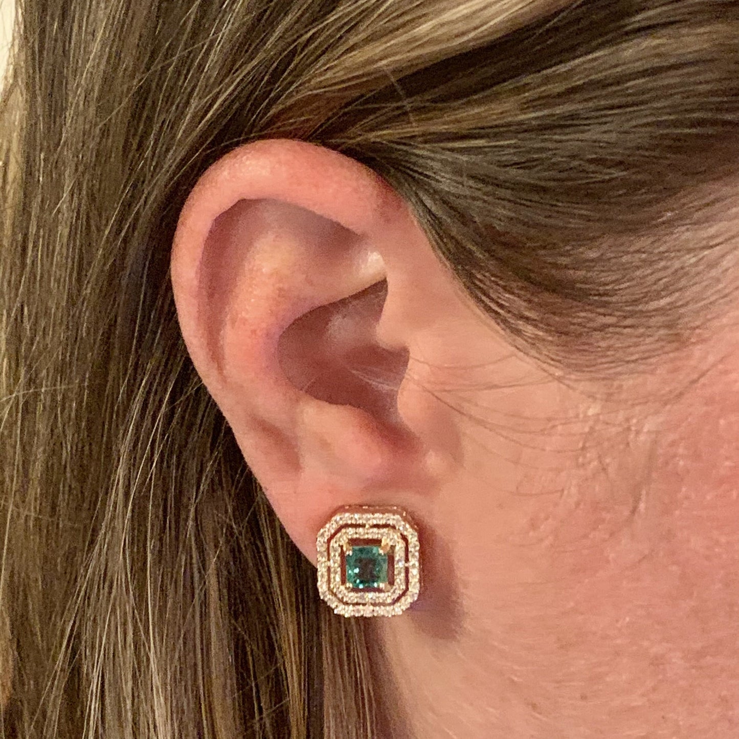 Natural Emerald Diamond Earrings 14k Gold 1.52 TCW Certified $6,950 111888 - Certified Fine Jewelry