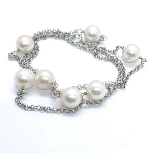 Akoya Pearl Necklace 7.65-7.85 mm 14k Gold 19" Women Certified $1,850 721769 - Certified Fine Jewelry
