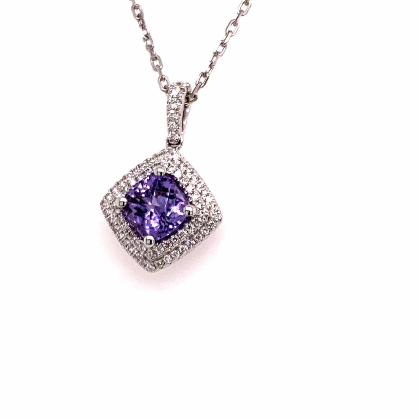 Diamond Sapphire Necklace 2.32 TCW 18k Gold Women Certified $4,950 921152 - Certified Fine Jewelry