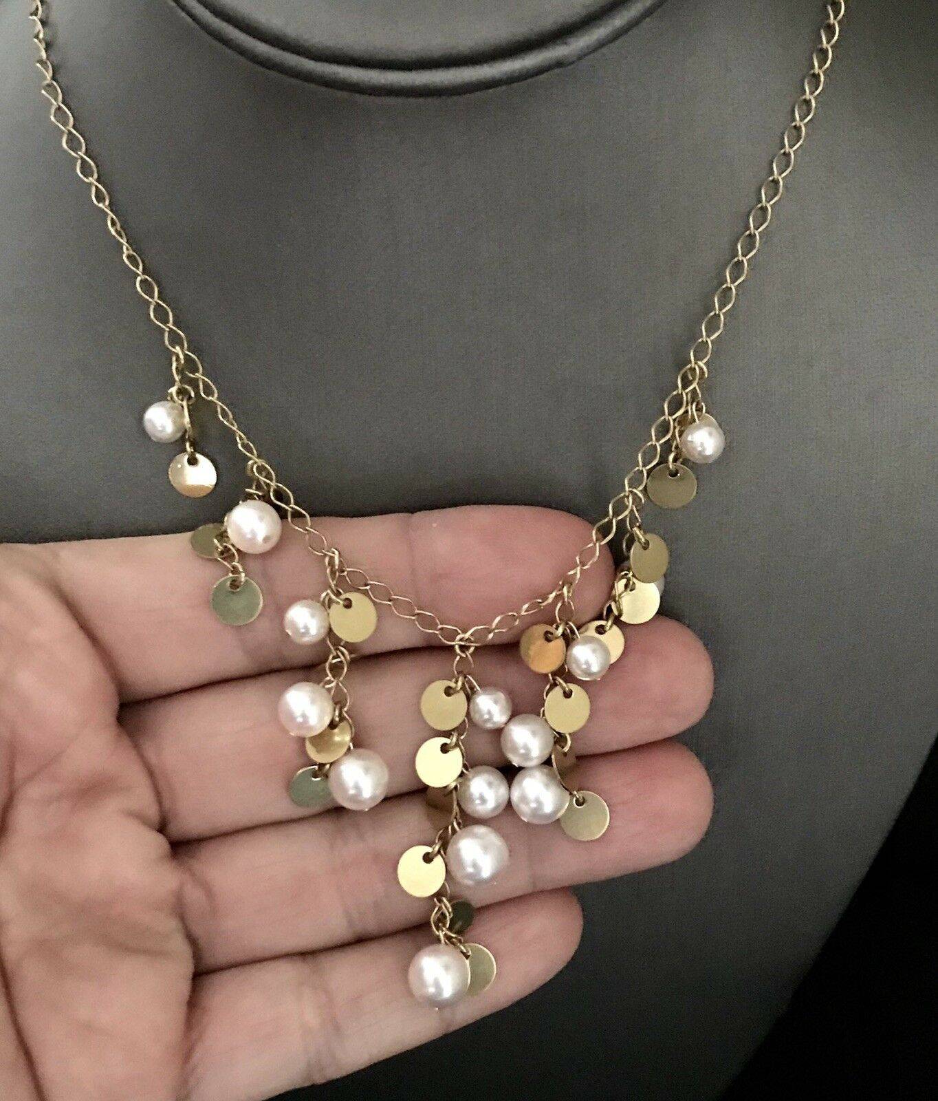 Akoya Pearl 14k Gold Necklace 8 mm 17" Italy Certified $3,950 817023 - Certified Fine Jewelry