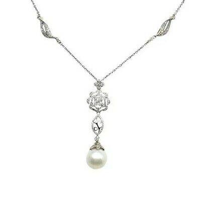 Diamond South Sea Pearl Necklace 14k Gold 12.85 mm 19.75" Certified $3,950 822599 - Certified Fine Jewelry