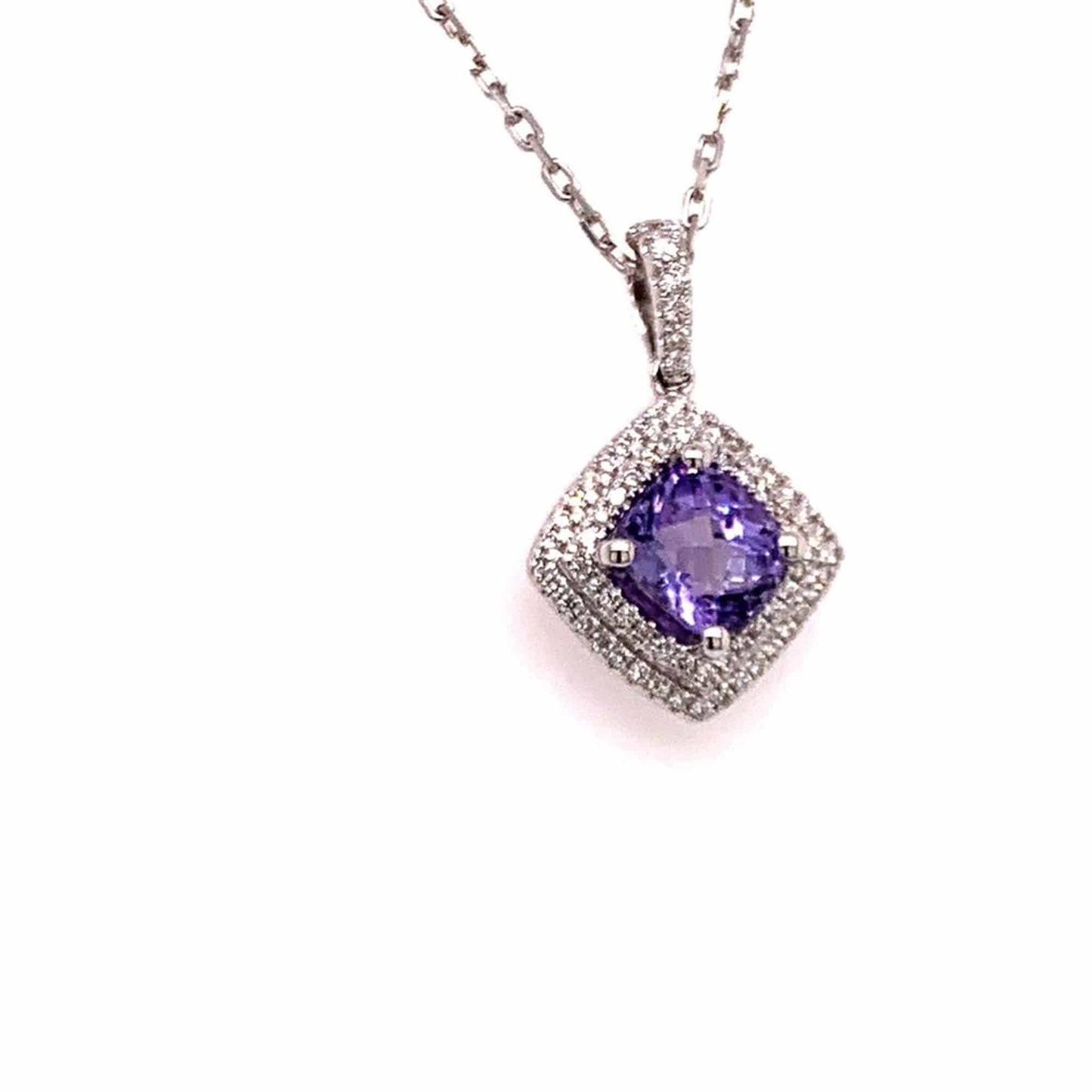 Diamond Sapphire Necklace 2.32 TCW 18k Gold Women Certified $4,950 921152 - Certified Fine Jewelry