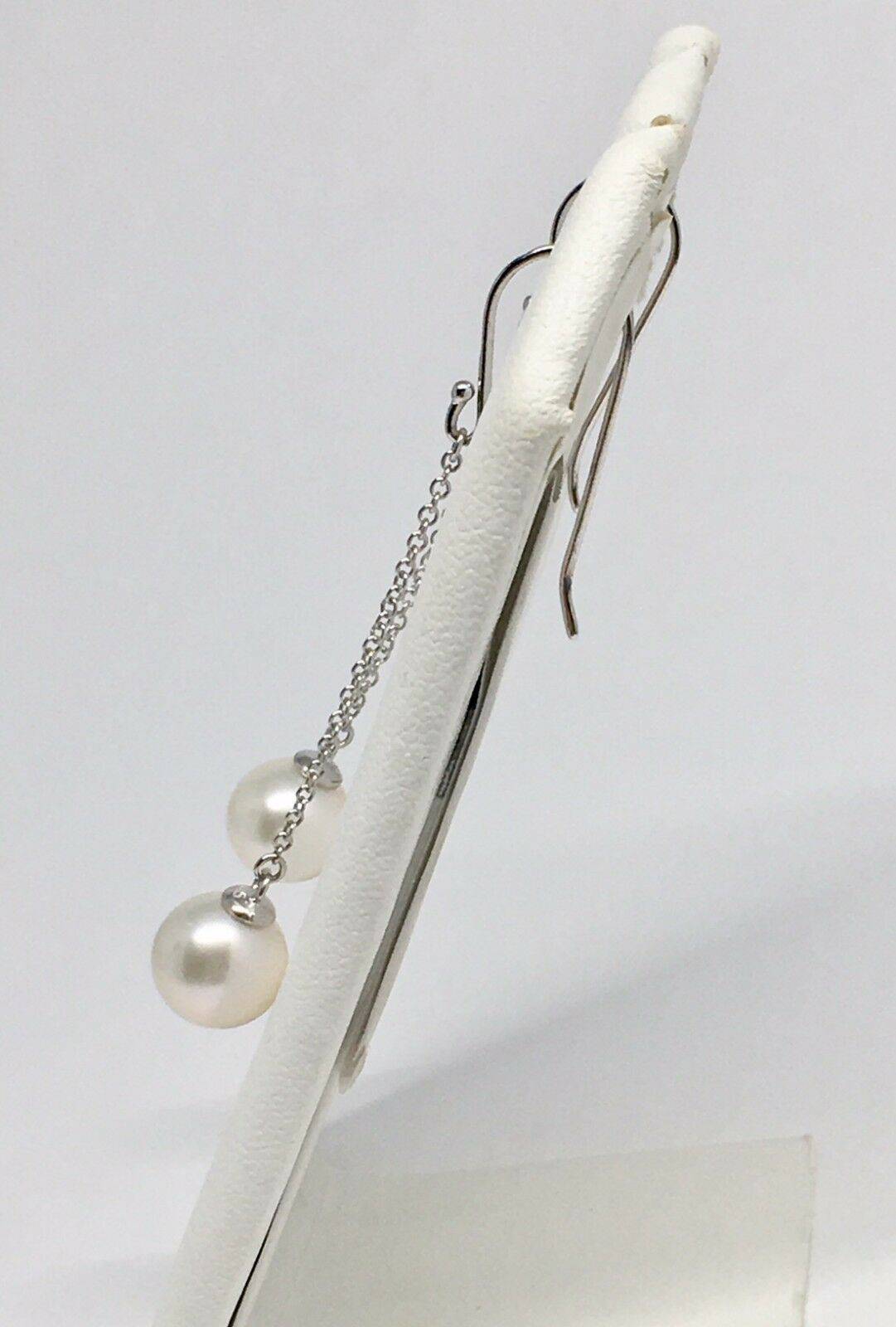 Akoya Pearl Drop Earrings14k Gold Women 9.3 mm Certified $780 721023 - Certified Fine Jewelry