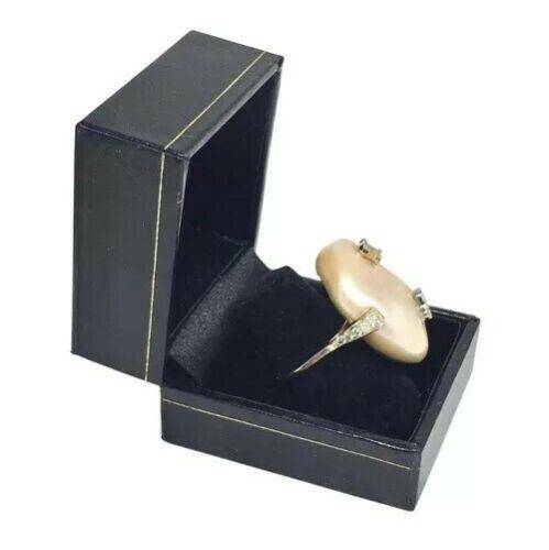 Diamond Freshwater Pearl Ring 14k Gold Baroque Women Certified $2,950 910803 - Certified Fine Jewelry