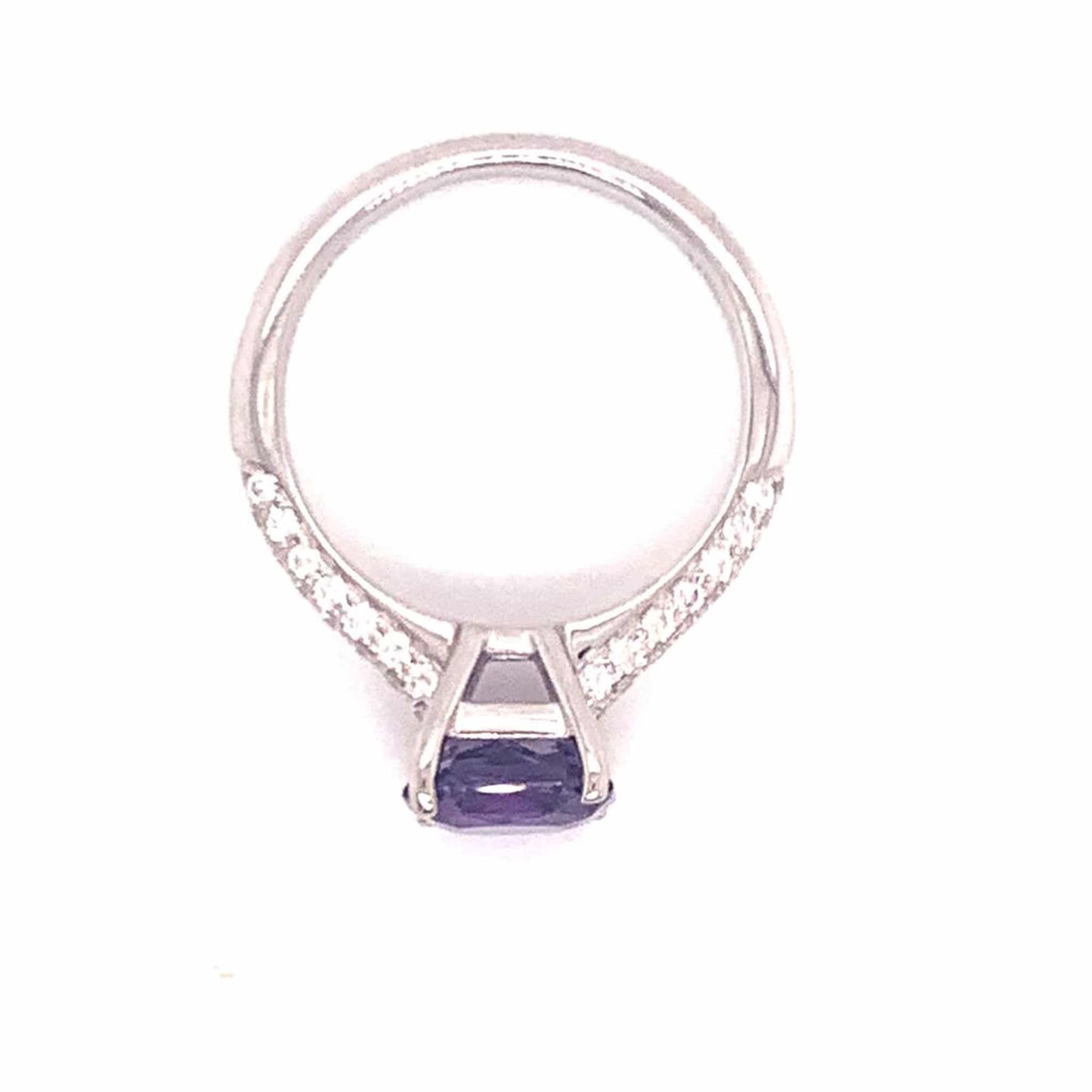 Purple Sapphire Diamond Ring 18k Gold Women 1.72 TCW Certified $3,950 913136 - Certified Fine Jewelry