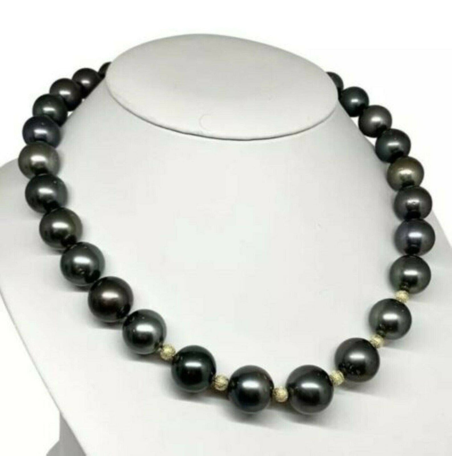 Diamond Tahitian Pearl Necklace 14k Gold 16.7 mm 19.5" Certified $19,470 915543 - Certified Fine Jewelry