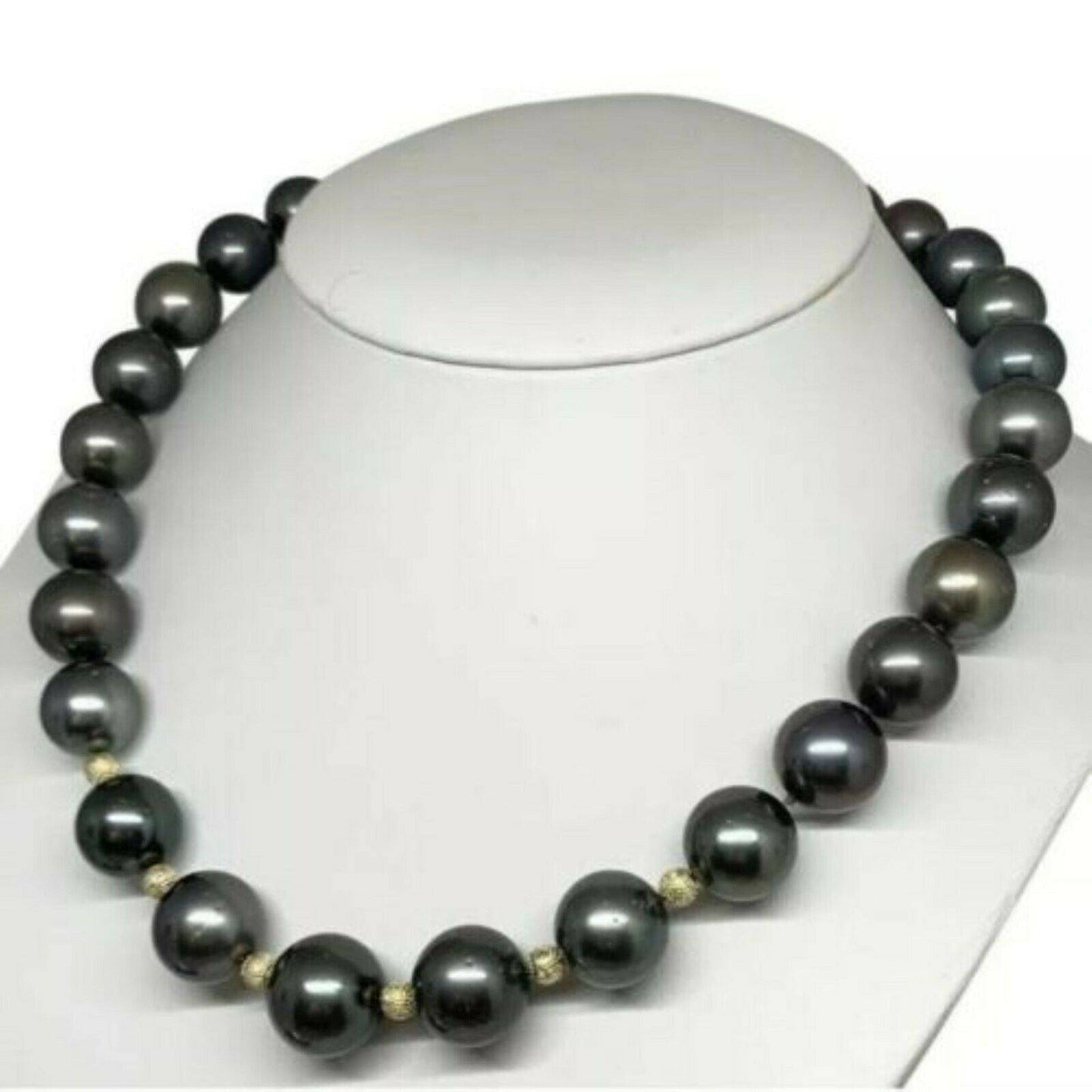 Diamond Tahitian Pearl Necklace 14k Gold 16.7 mm 19.5" Certified $19,470 915543 - Certified Fine Jewelry