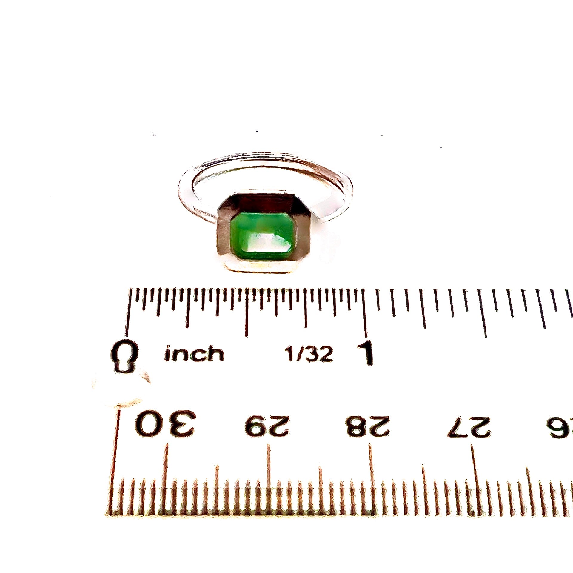 Natural Solitaire Colombian Emerald Ring 6.5 14k W Gold 1.35 Cts Certified $3,950 310576