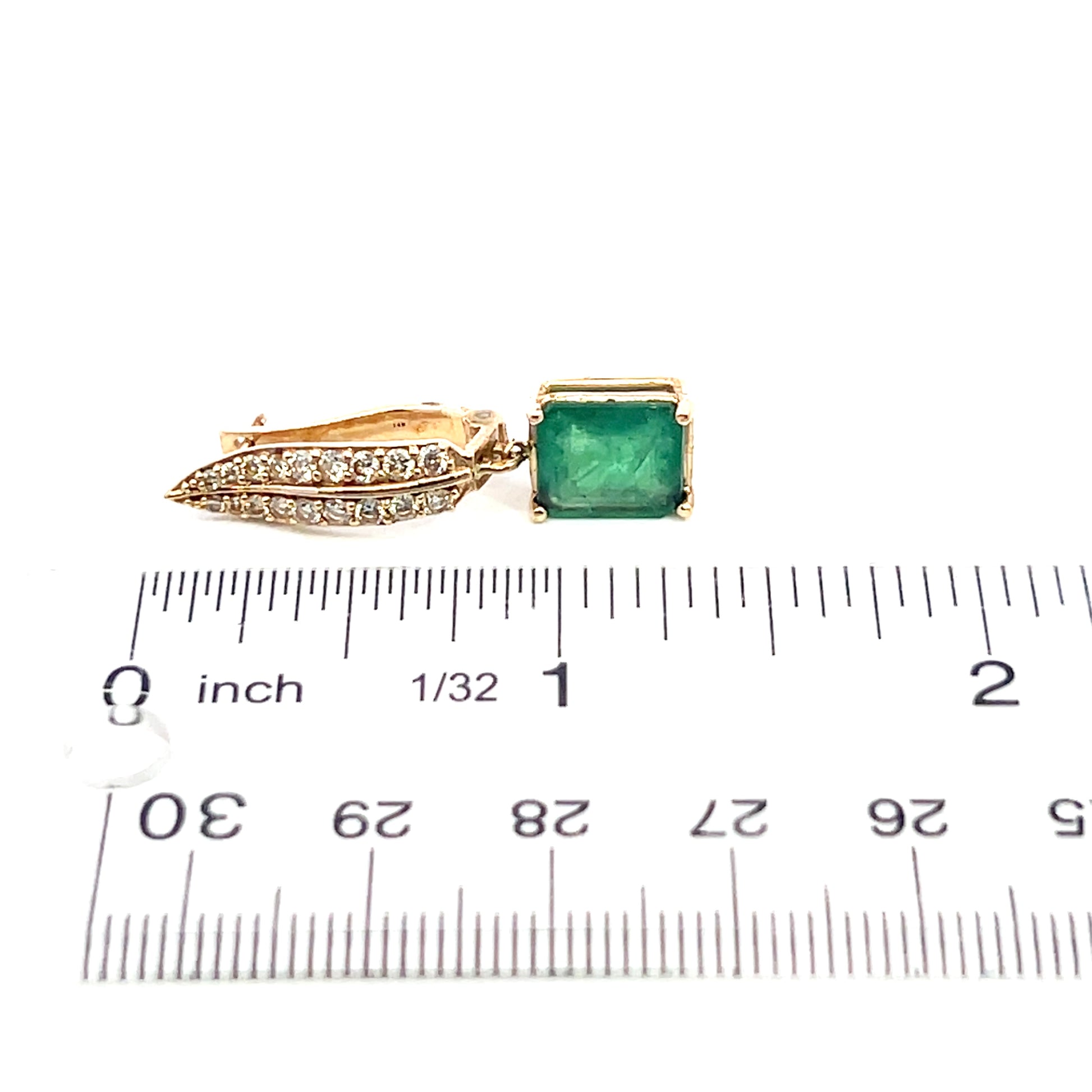 Natural Emerald Diamond Dangle Earrings 14k W Gold 4.86 TCW Certified $7,250 018691