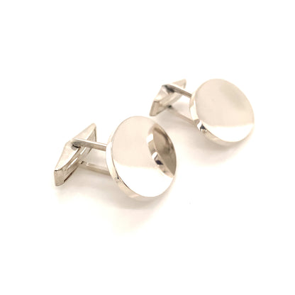 Tiffany & Co Estate Sterling Silver Extra Wide Oval Cufflinks 18 Grams TIF629