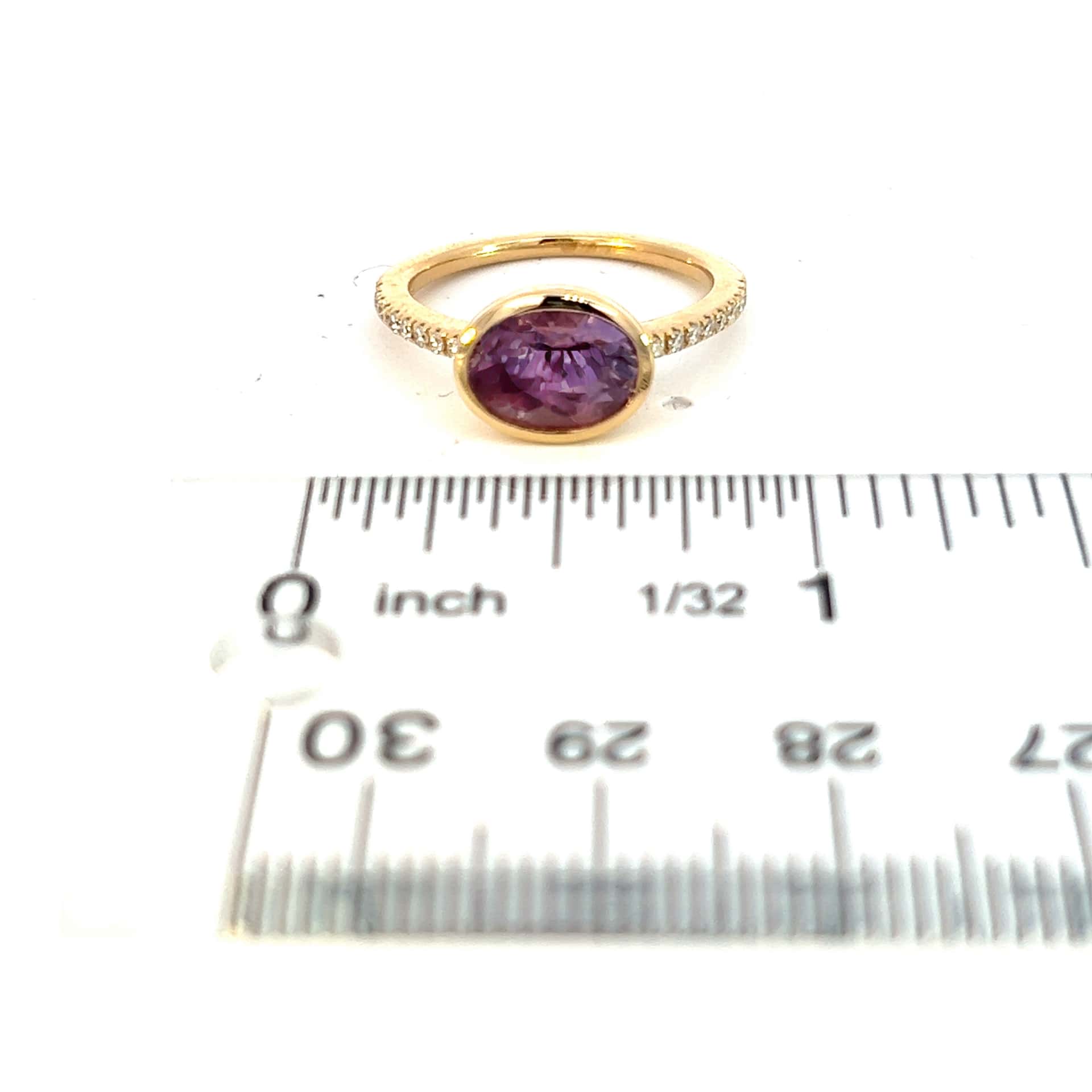 Natural Amethyst Diamond Ring Size 6.5 14k Y Gold 1.87 TCW Certified $2,690 221292