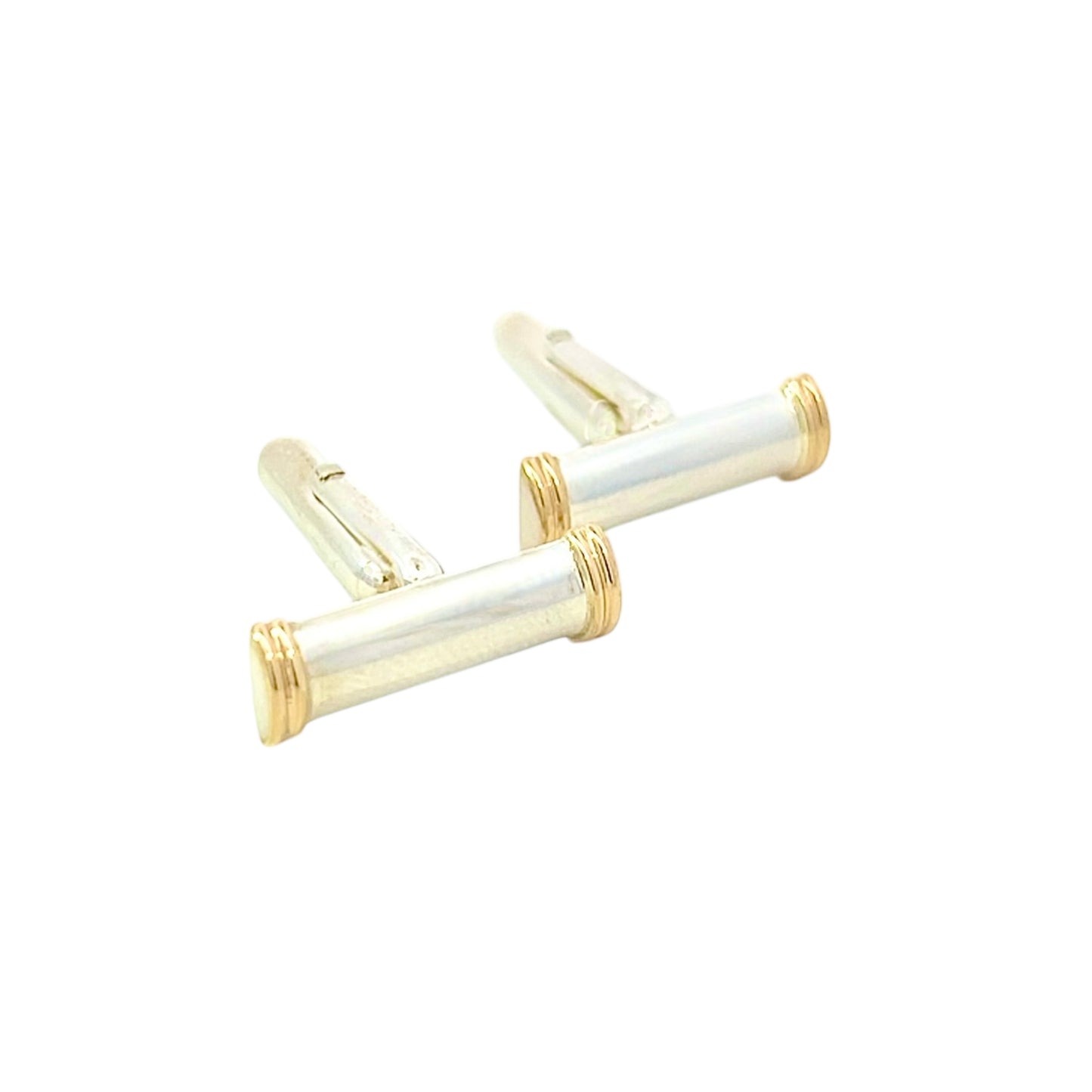 Tiffany & Co Estate Cufflinks 18k Gold Sterling Silver TIF763