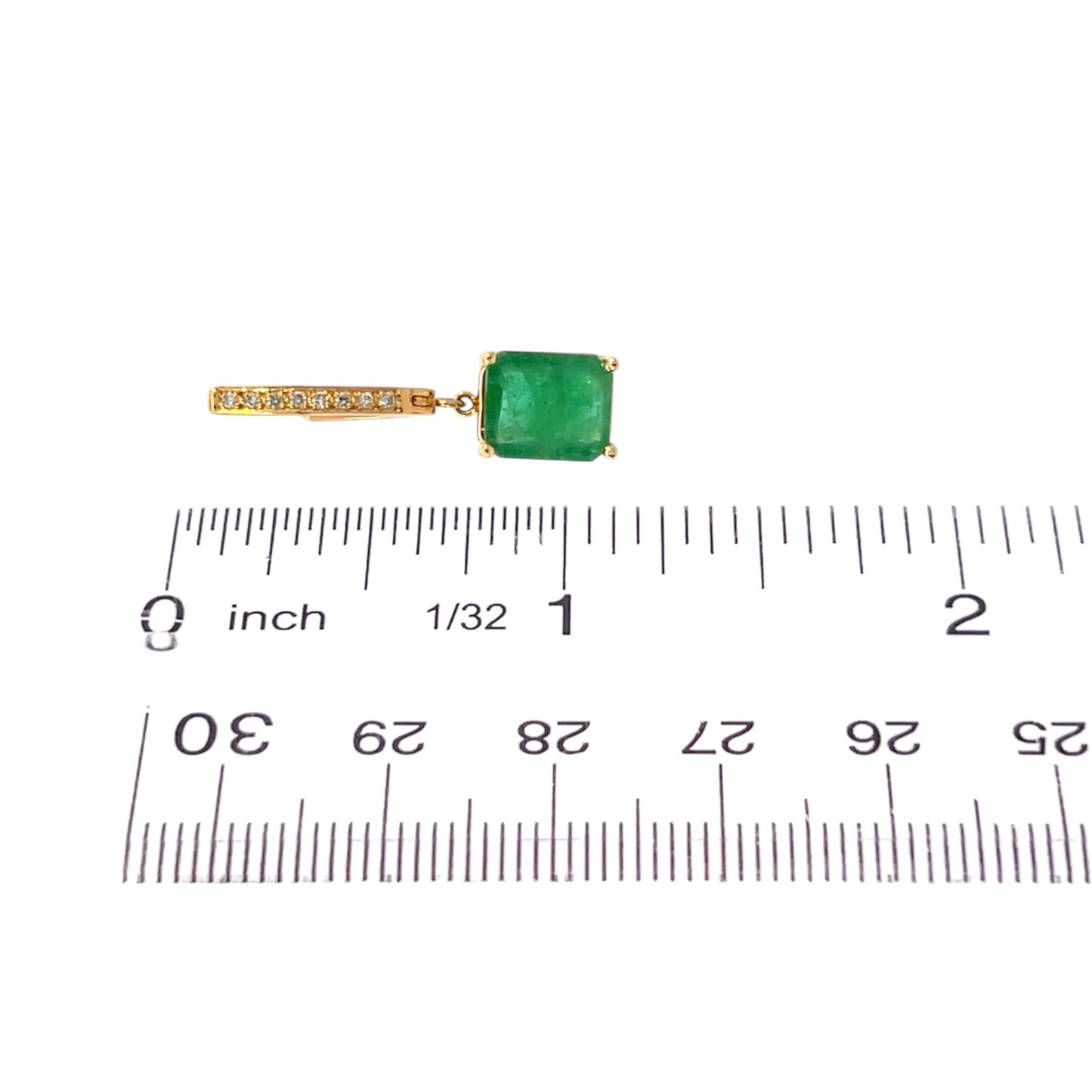 Natural Emerald Diamond Earrings 14k Yellow Gold 3.56 TCW Certified $4,975 114424