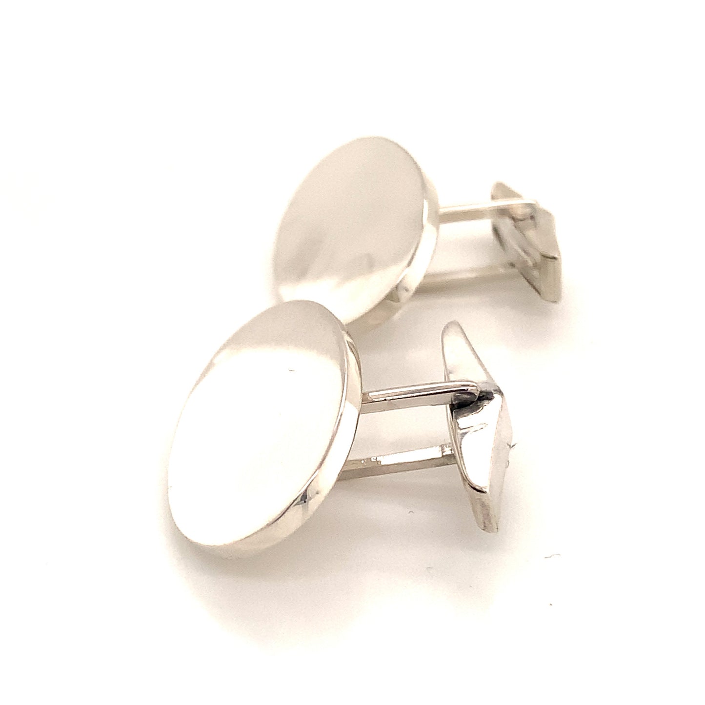 Tiffany & Co Estate Sterling Silver Extra Wide Oval Cufflinks 18 Grams TIF629