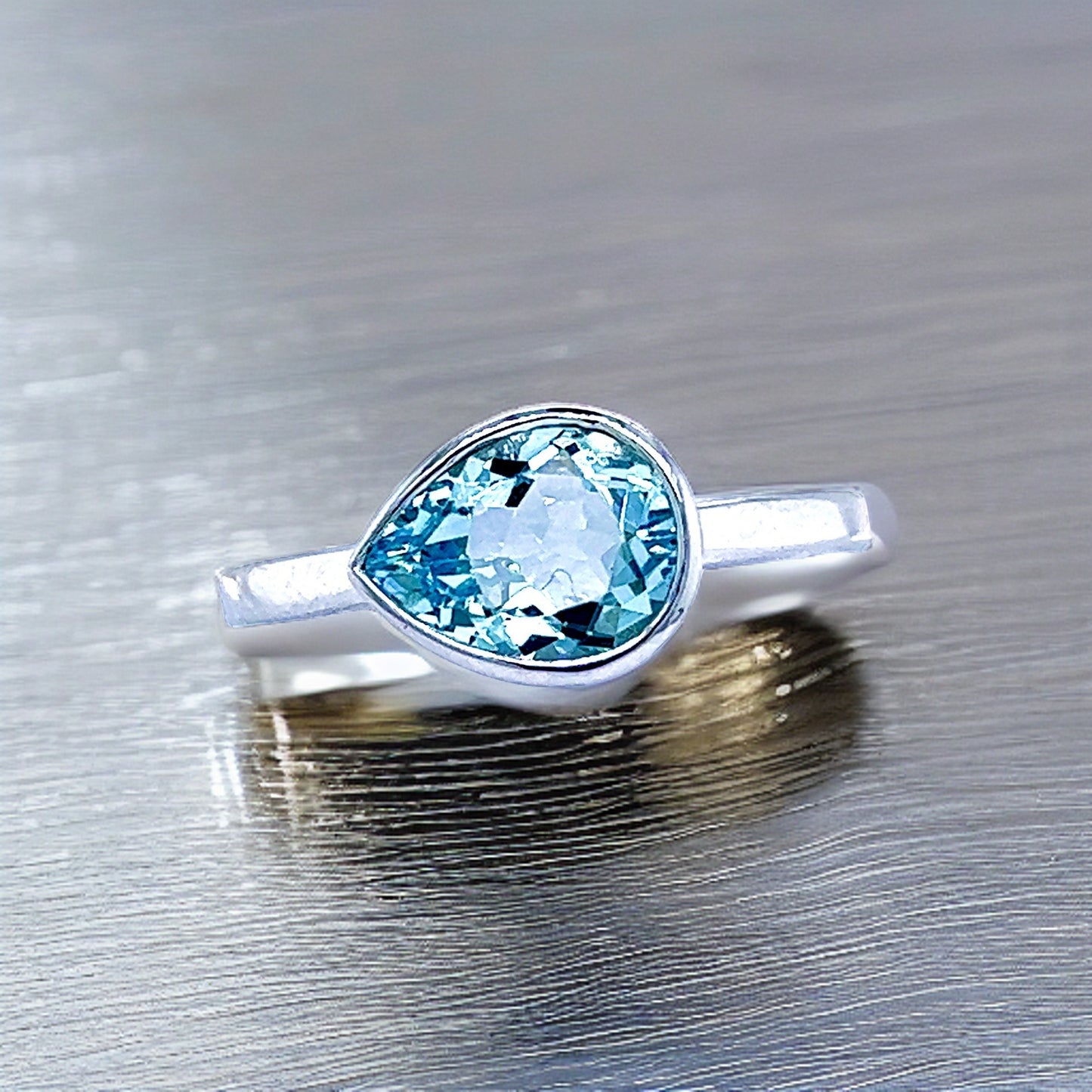 Natural Aquamarine Ring 6.5 14k W Gold 1.37 TCW Certified $1,950 221337 - Certified Fine Jewelry