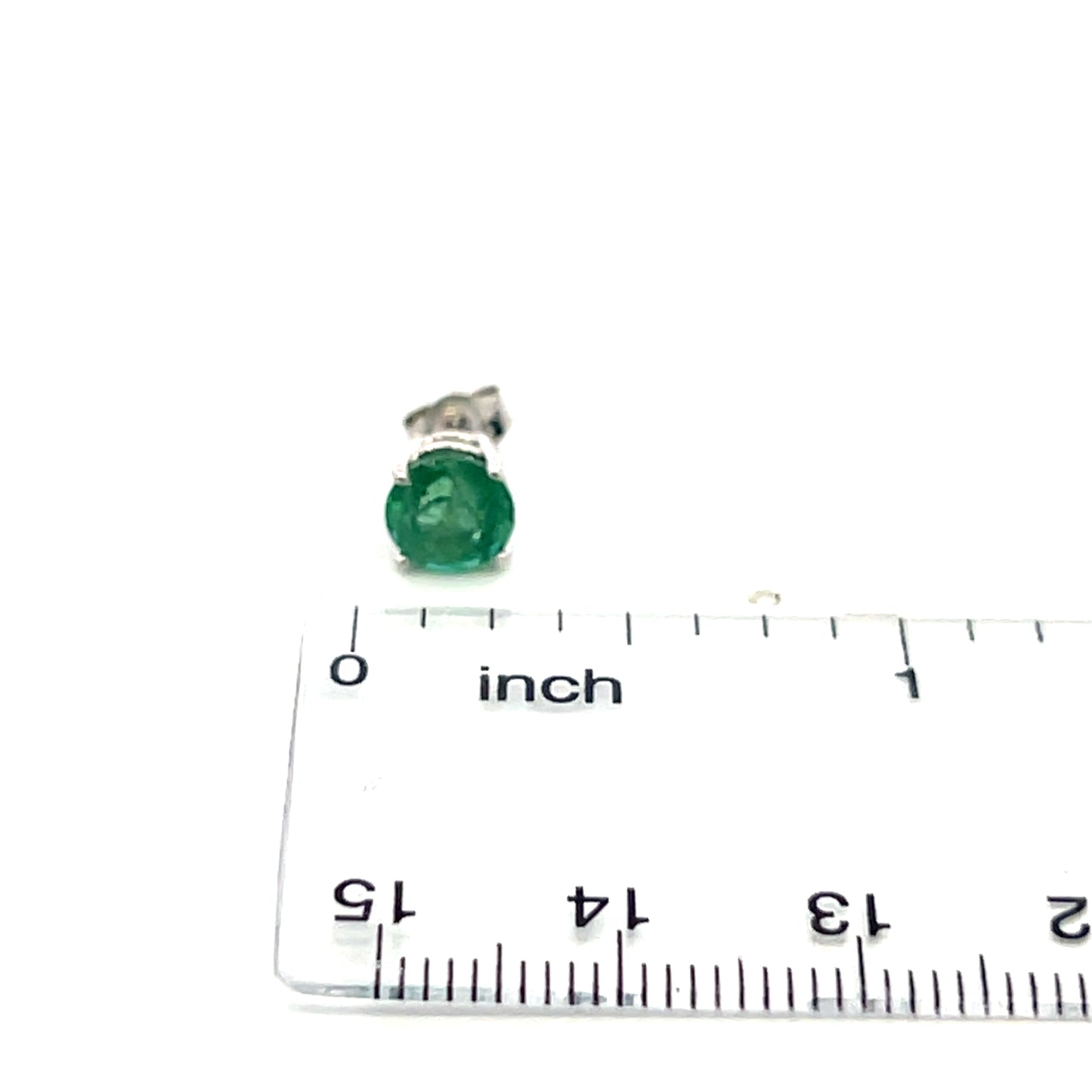 Natural Emerald Stud Earrings 14k White Gold 1.93 Carats Certified $1,995 121155