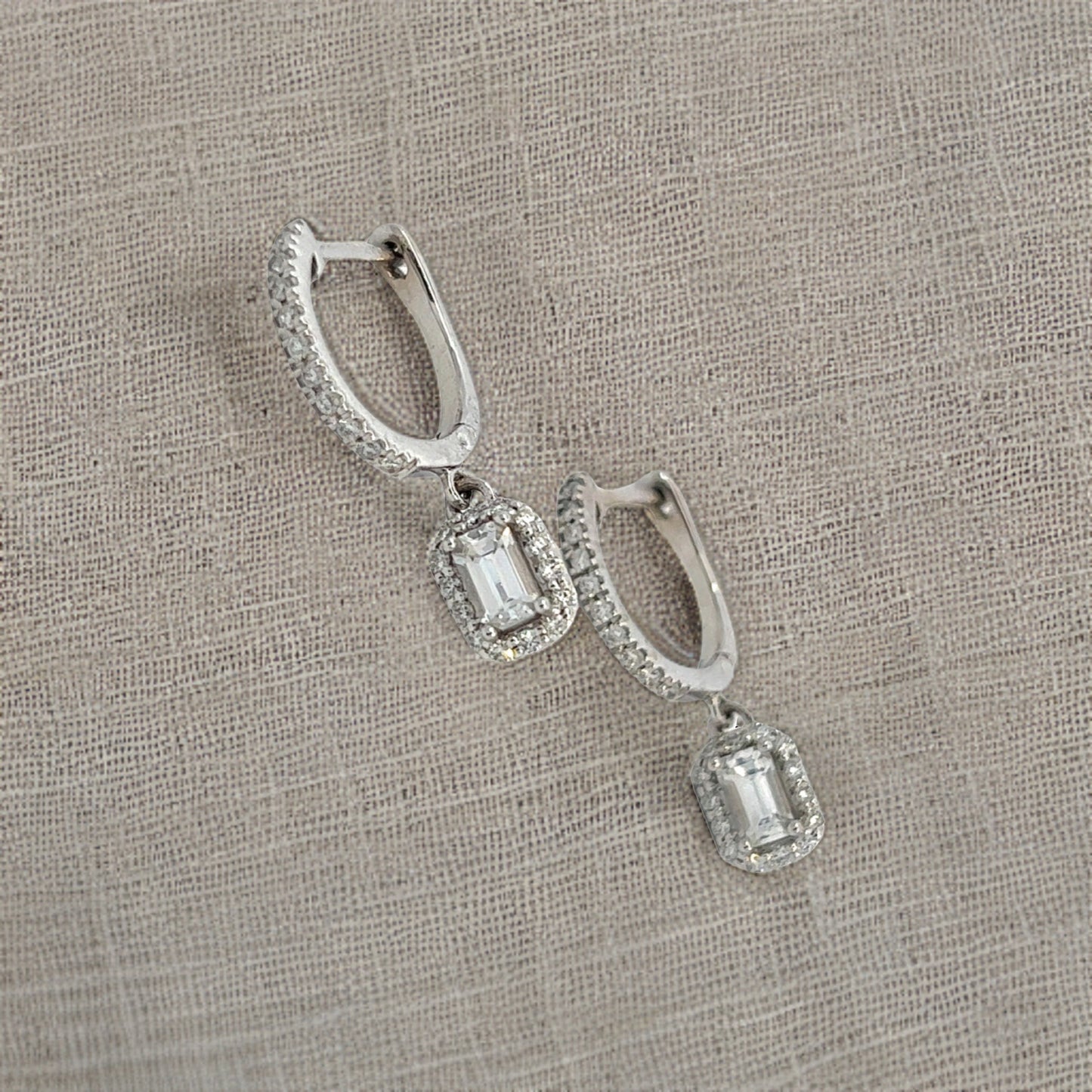 Natural Sapphire Diamond Dangle Earrings 14k WG 1.16 TCW Certified $4,250 211177 - Certified Fine Jewelry