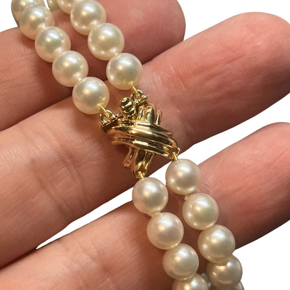 Tiffany & Co Estate Pearl Bracelet 7" 18k Gold 7 mm Certified $6,975 401396