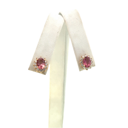 Natural Tourmaline Diamond Earrings 14k Yellow Gold 1.94 TCW Certified $3,950 211193