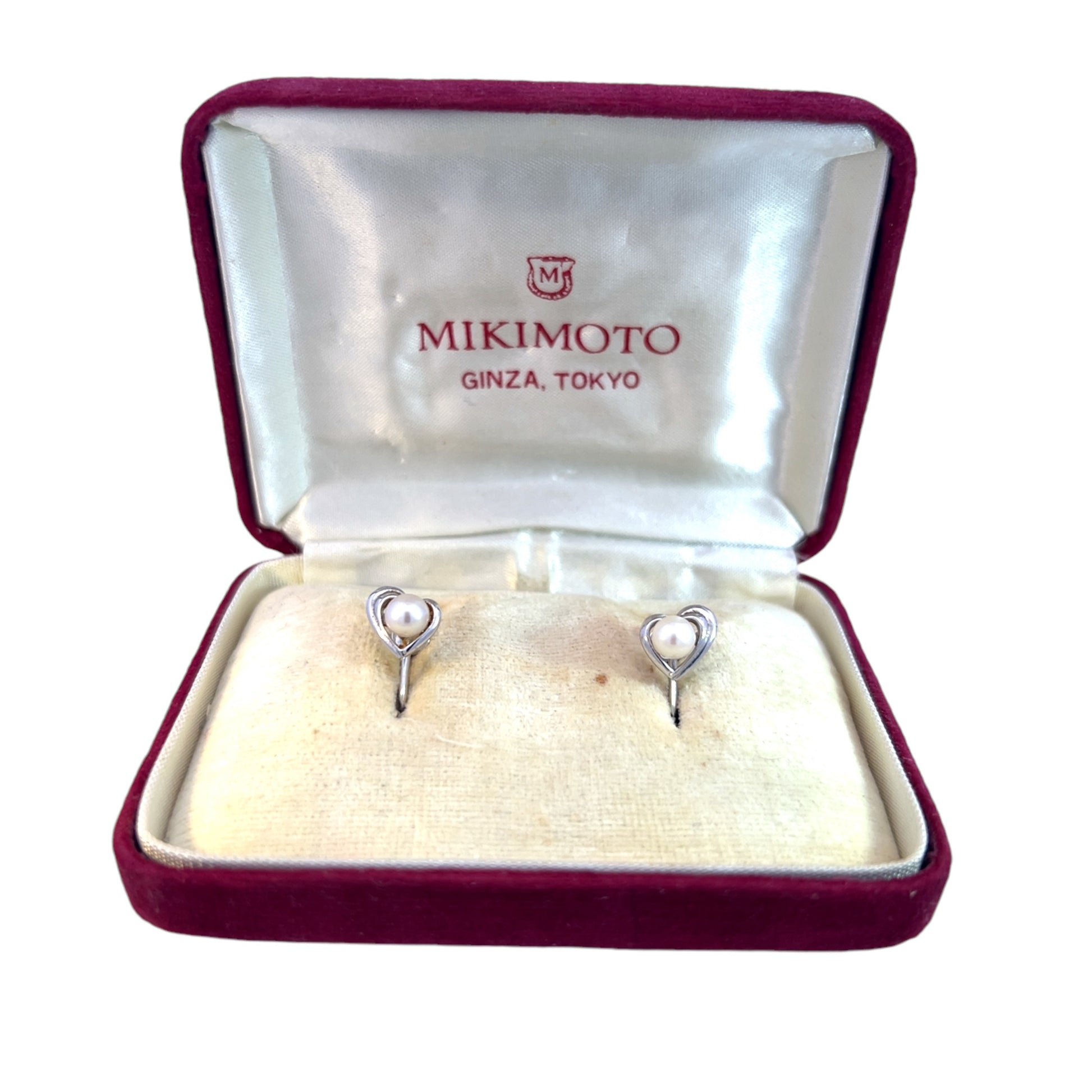 Mikimoto Estate Akoya Pearl Clip-on Earrings 5 mm Silver M414