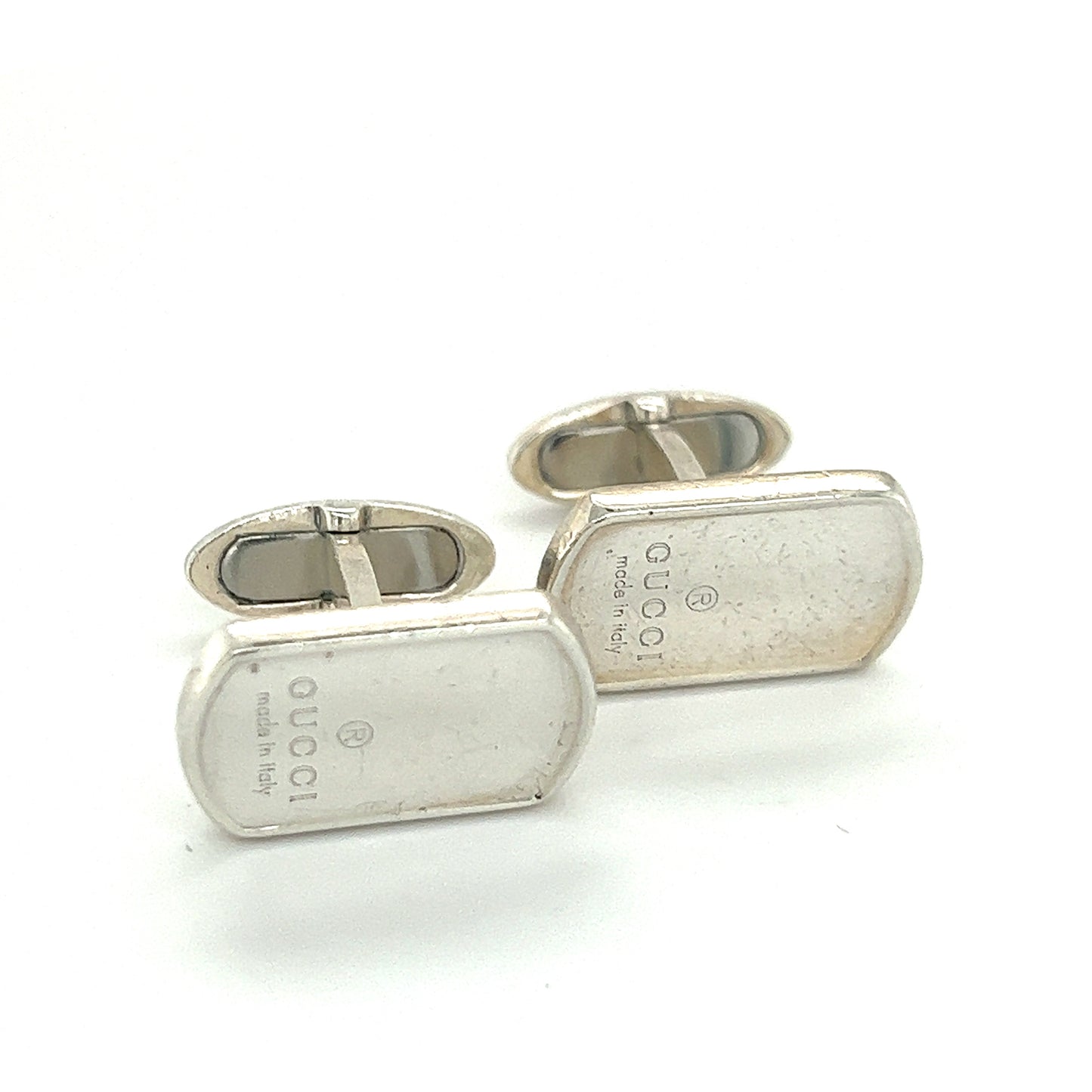 Gucci Estate Mens Cufflinks Sterling Silver G10 - Certified Fine Jewelry