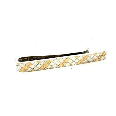 Tiffany 925 Silver And 750 18k Gold Tie Bar Money Clip TIF994