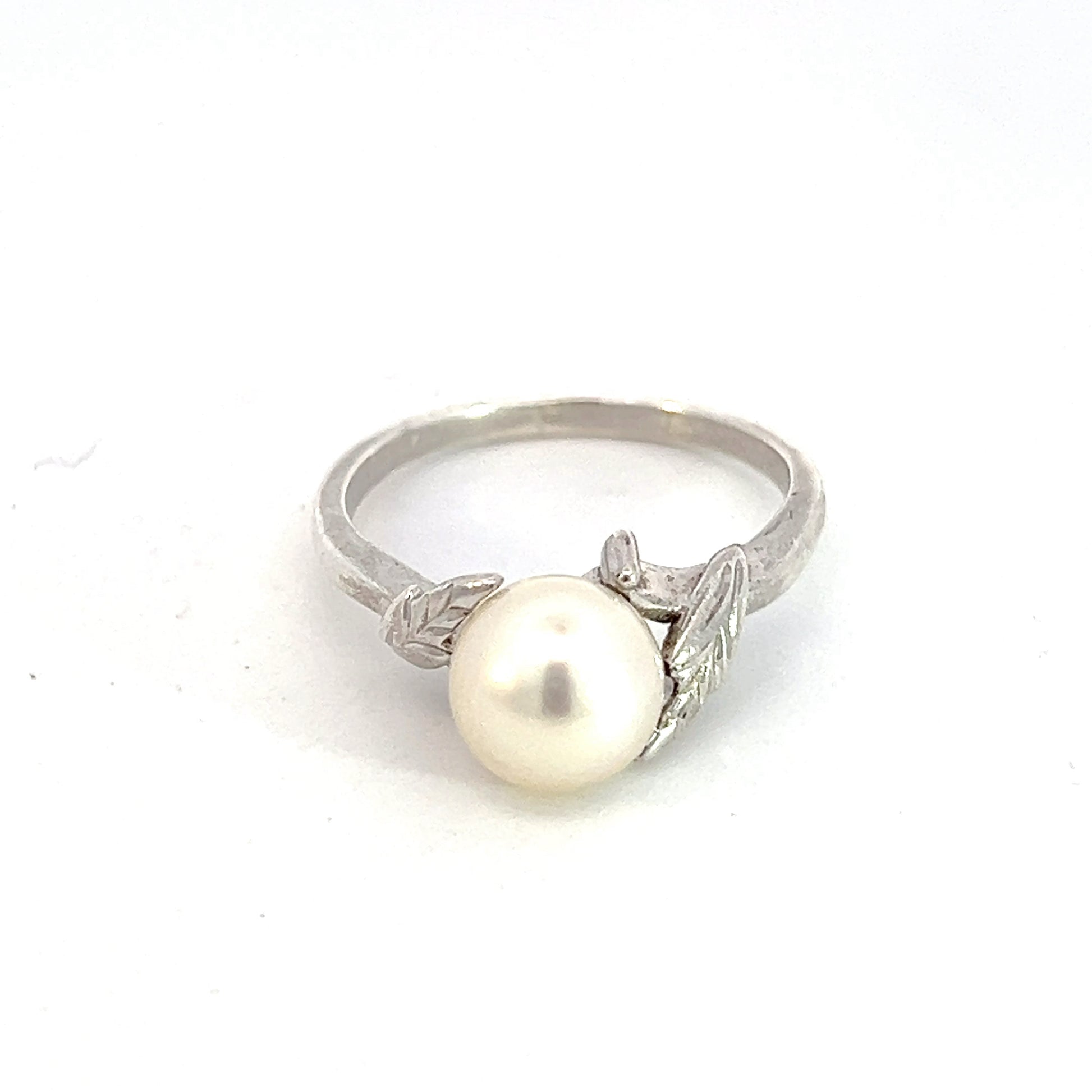 Mikimoto Estate Akoya Pearl Ring 7 Silver 7.85 mm M339