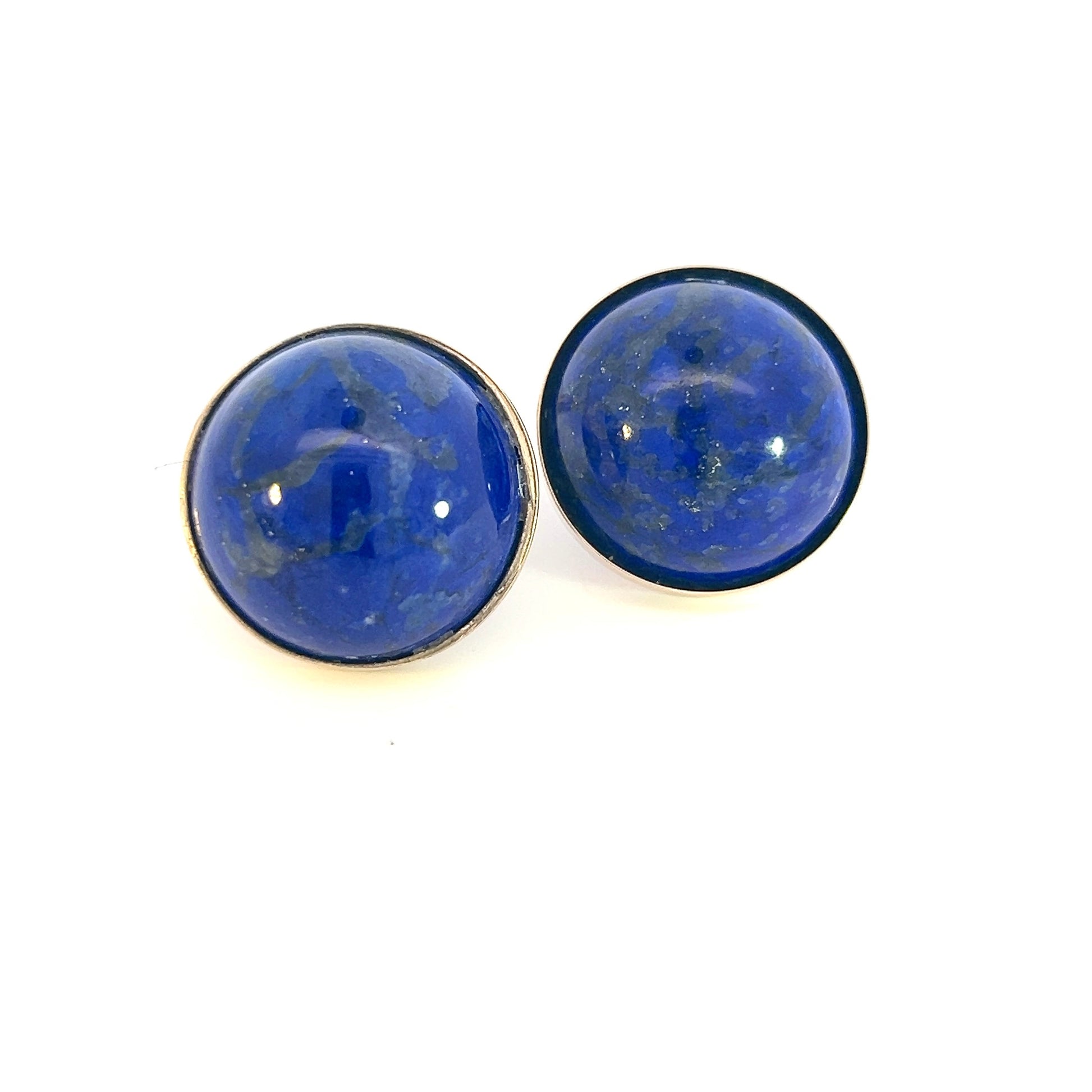 Natural Lapis Lazuli Cufflinks 14k Y Gold 40 CTW Certified $3,450 311039 - Certified Fine Jewelry