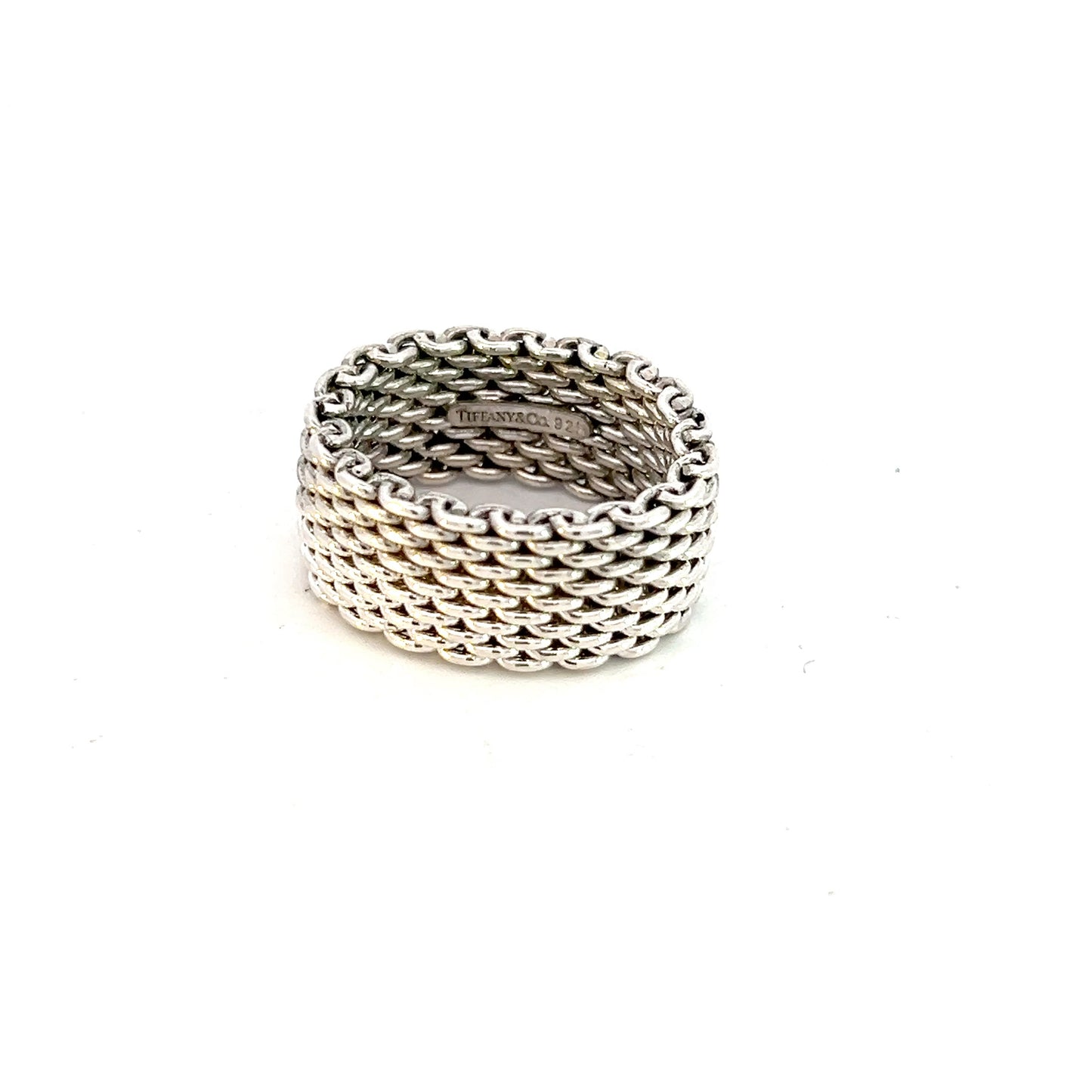 Tiffany & Co Estate Somerset Ring 6 Silver 10 mm TIF596