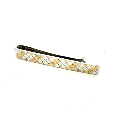 Tiffany 925 Silver And 750 18k Gold Tie Bar Money Clip TIF994
