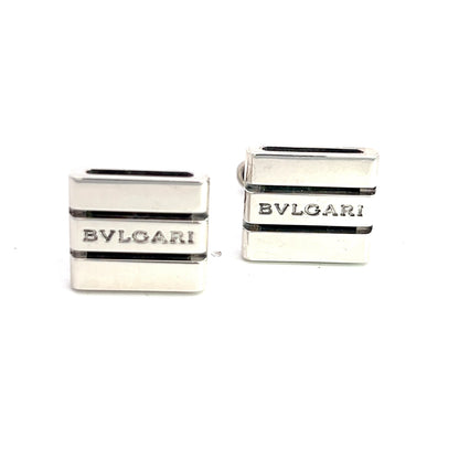 Bvlgari Estate Cufflinks Sterling Silver B15