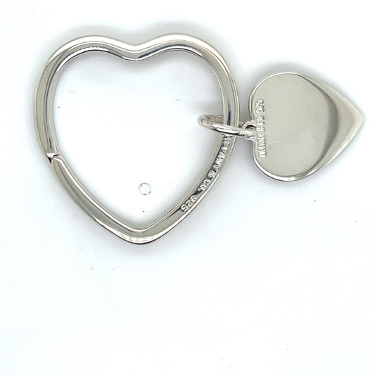 Tiffany & Co Estate Heart Keychain Silver TIF420 - Certified Fine Jewelry