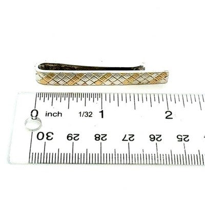 Tiffany 925 Silver And 750 18k Gold Tie Bar Money Clip TIF994