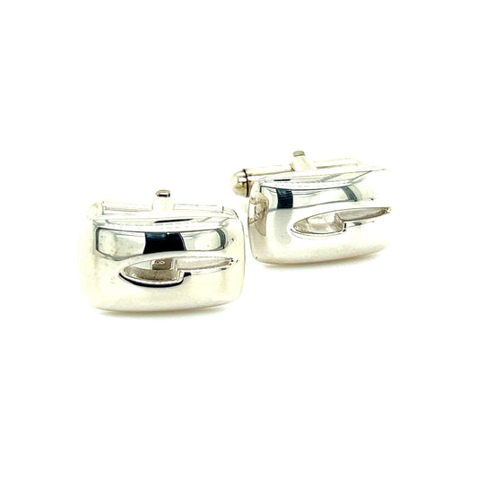 Gucci Estate Mens Cufflinks Silver G21 - Certified Fine Jewelry