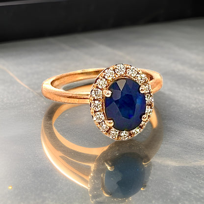 Natural Sapphire Diamond Ring Size 6.5 14k Y Gold 2.84 TCW Certified $3,950 311703