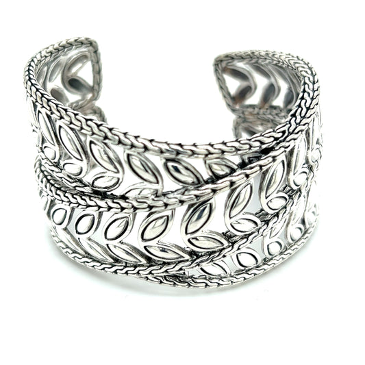 John Hardy Estate Cuff Bangle 7.5" Sterling Silver JH56 - Certified Fine Jewelry